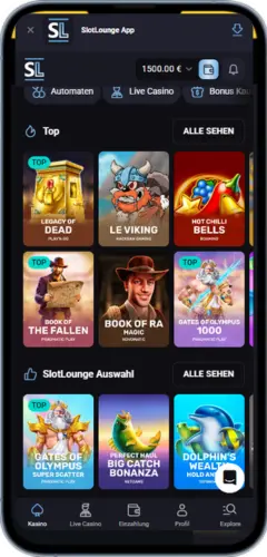 Slot Lounge App Spieleübersicht – Top Slots und Auswahl beliebter Spielautomaten